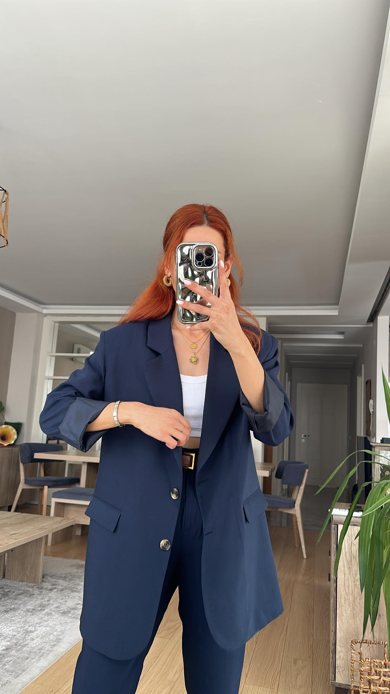 LACİVERT TENSEL KUMAŞ ASTARLI CEKET TAKIM ELBİSE