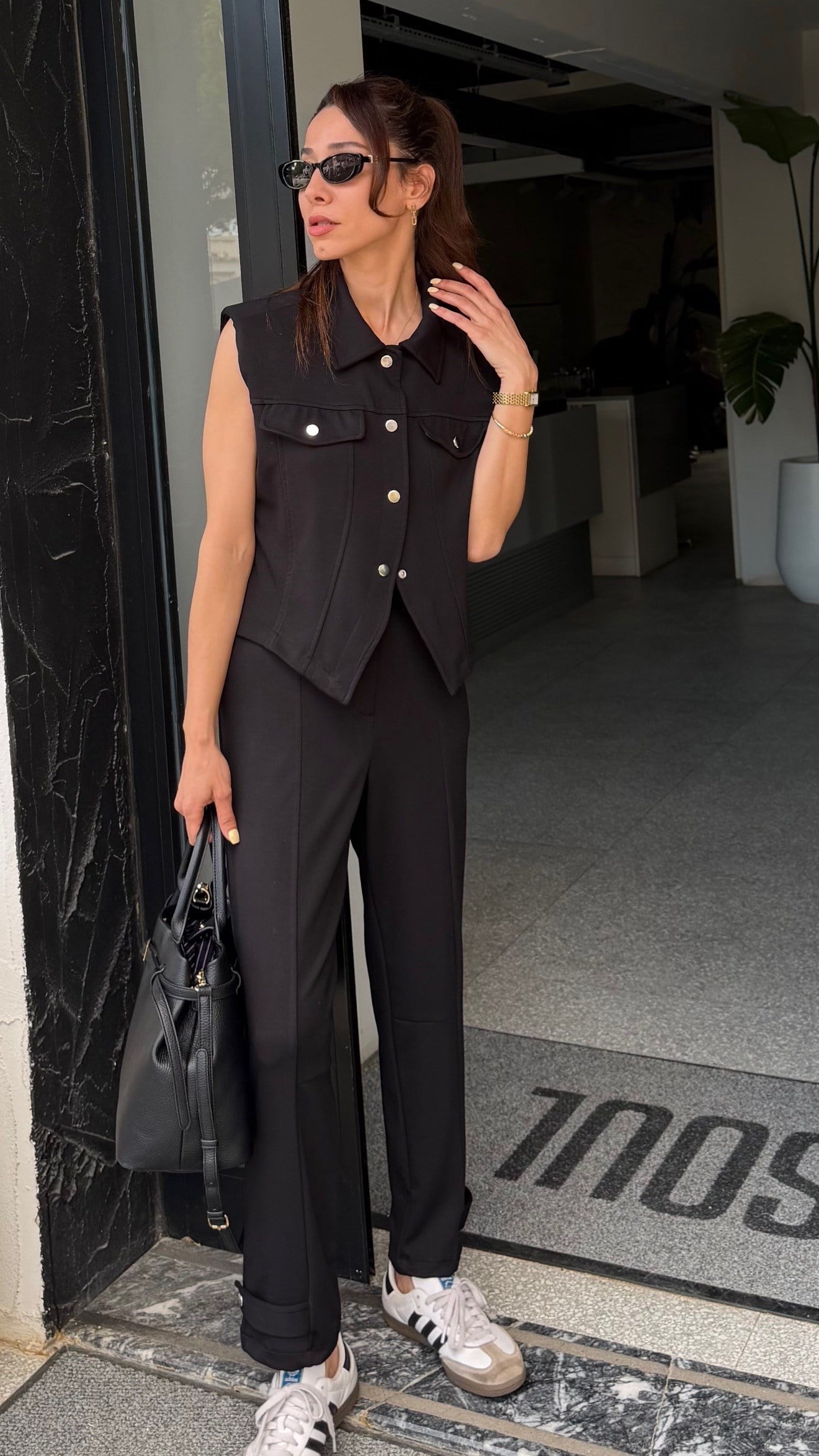 SİYAH MODAL KUMAŞ PAÇA ÇITÇITLI TAKIM 