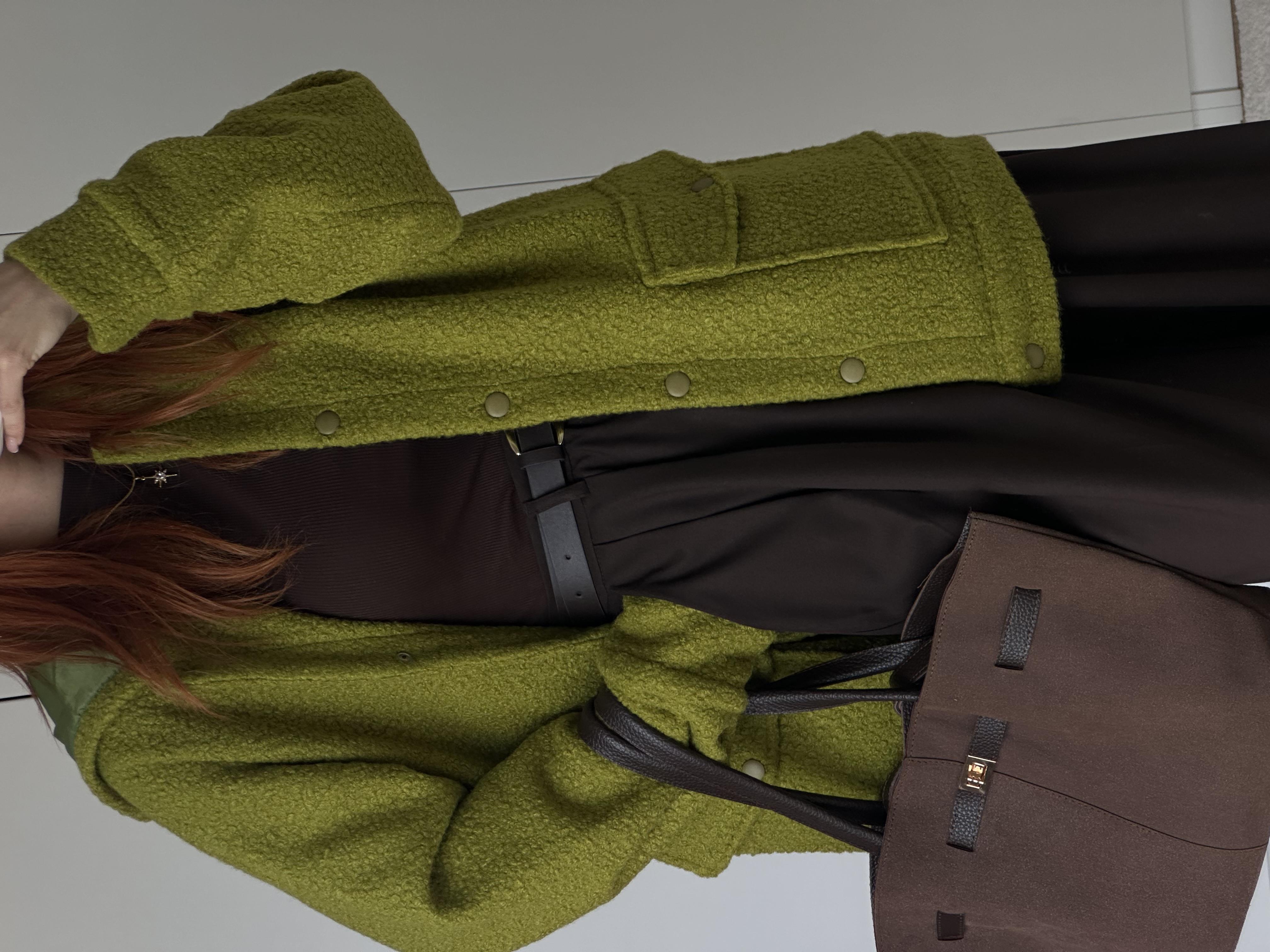 Yeşil Kısa Kalın Astarlı Teddy Kaban 