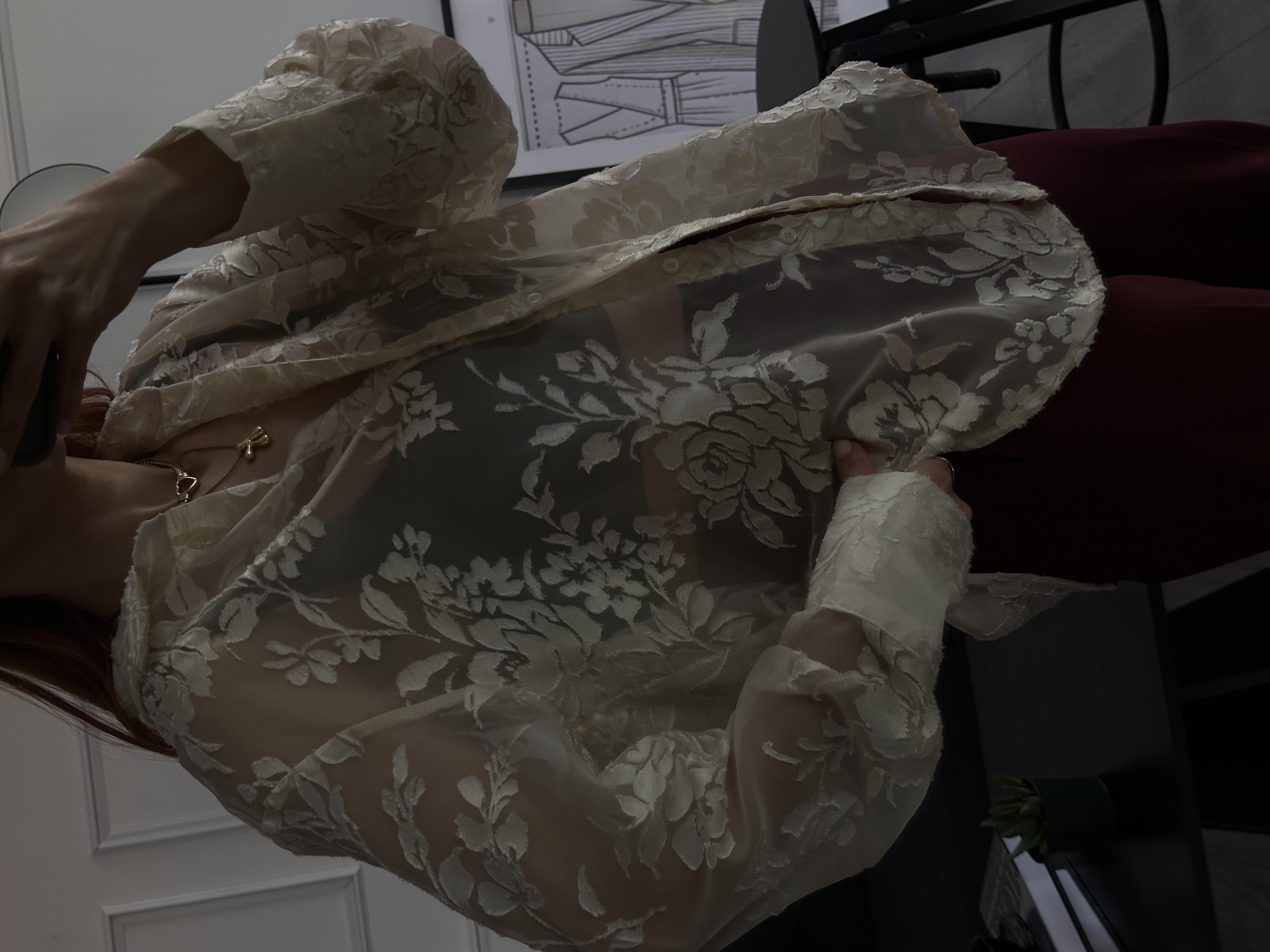 Ekru Dantel Romantik  Gömlek