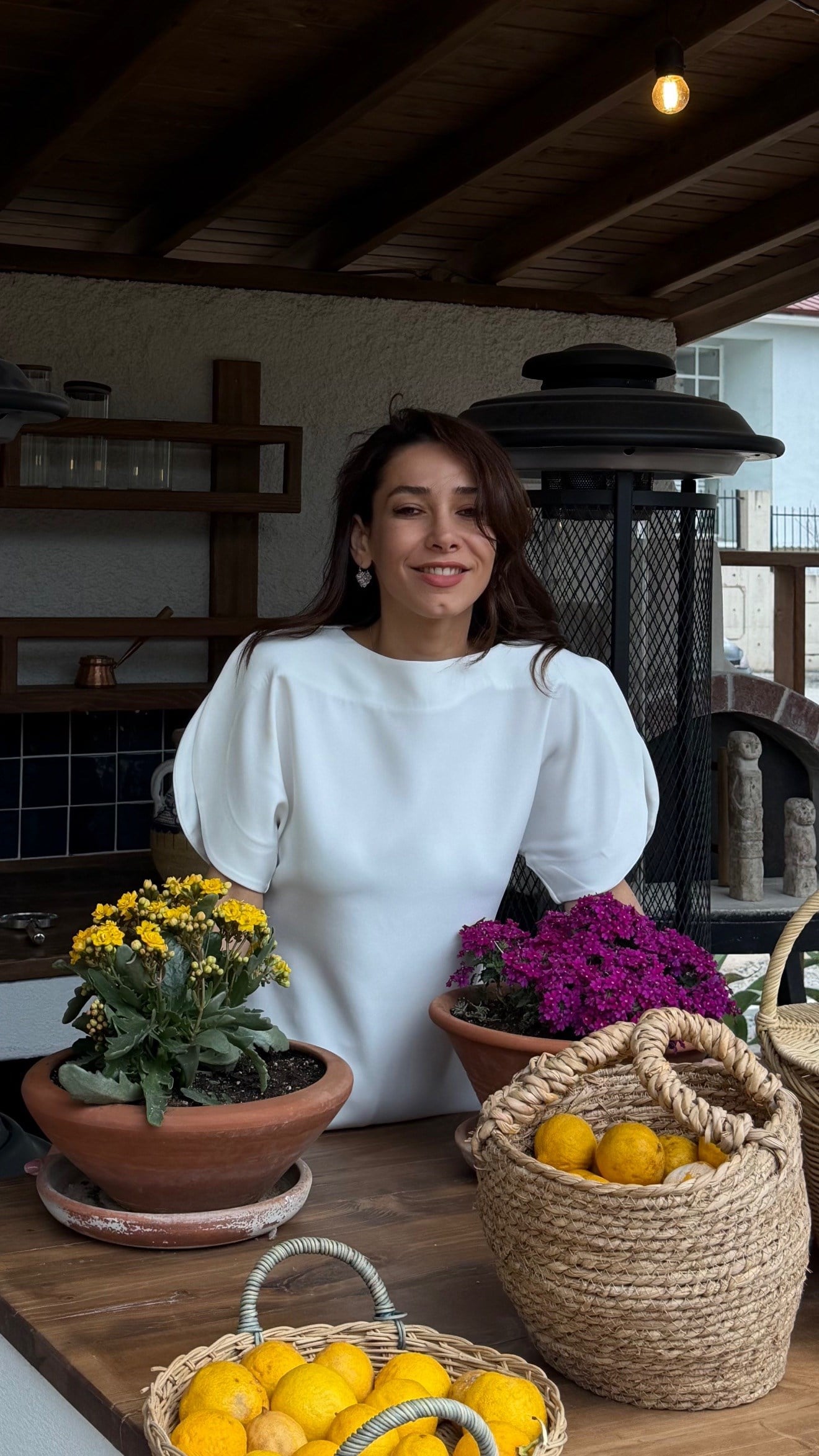 Karpuz Kol Beyaz Bluz 