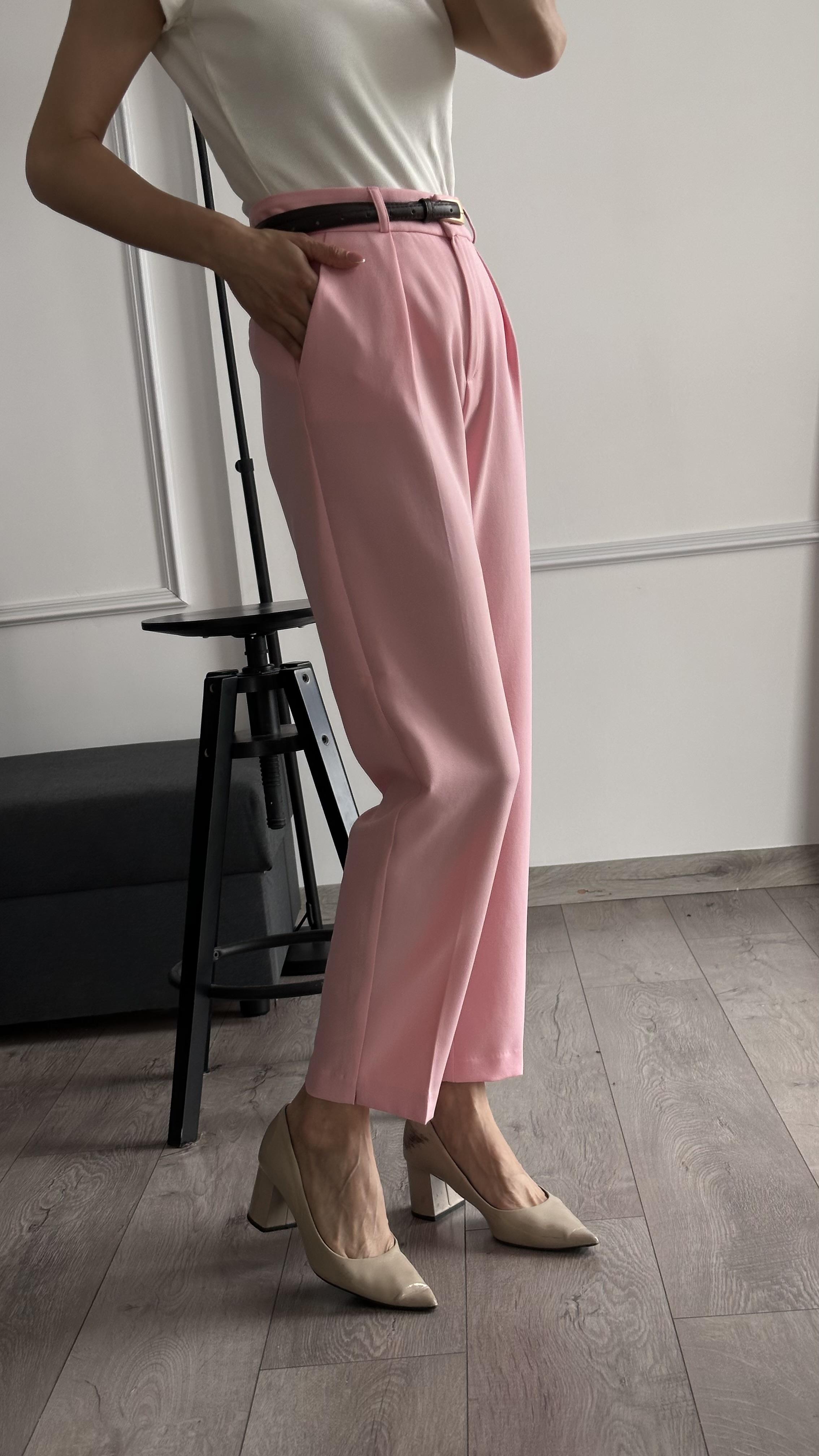 Pudra Pembe Havuç Pantolon 