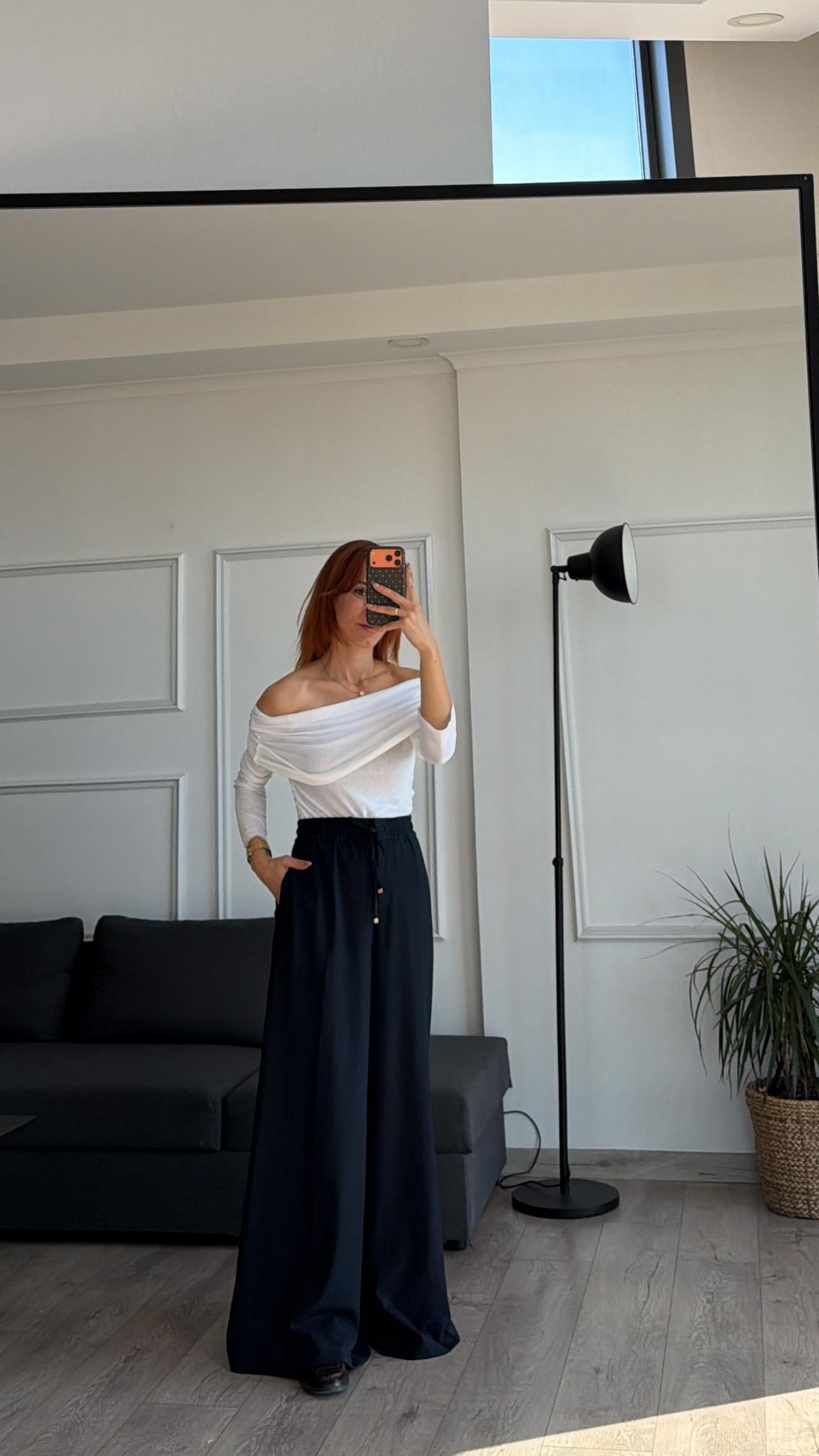 Yeni Lacivert Bel Lastik Pantolon 