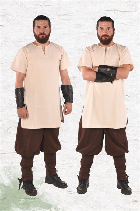 CORA Natur Cotton Undertunic : Medieval Viking Renaissance Reenactment  Mens Undertunic.