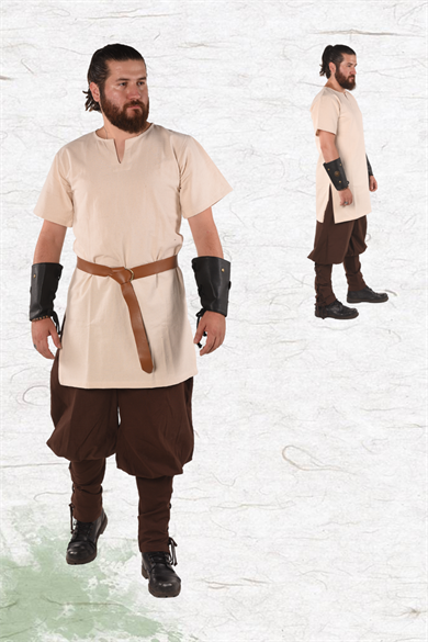 CORA Natur Cotton Undertunic : Medieval Viking Renaissance Reenactment  Mens Undertunic.