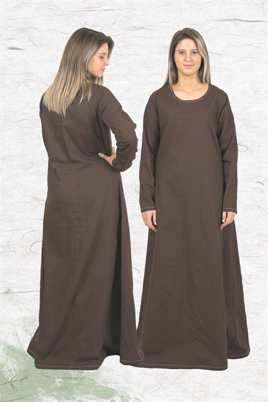 LENA Brown : Medieval Viking Women Cotton Underdress