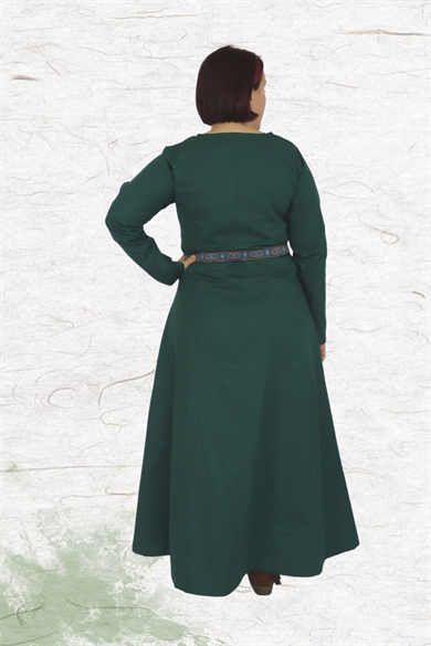 LENA Forest Green  : Medieval Viking Women Cotton Underdress