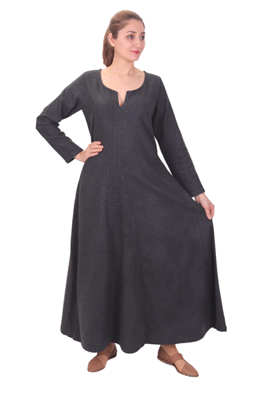 WILMA Grey Wool Dress : Medieval Viking Women Dress