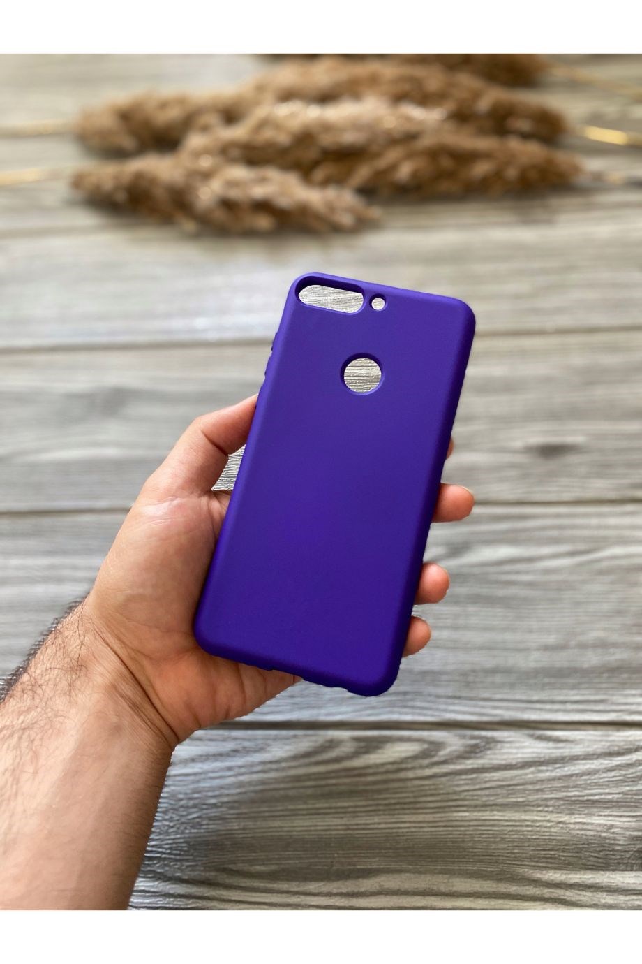 Huawei Y7 2018 Mor Lansman Kılıf