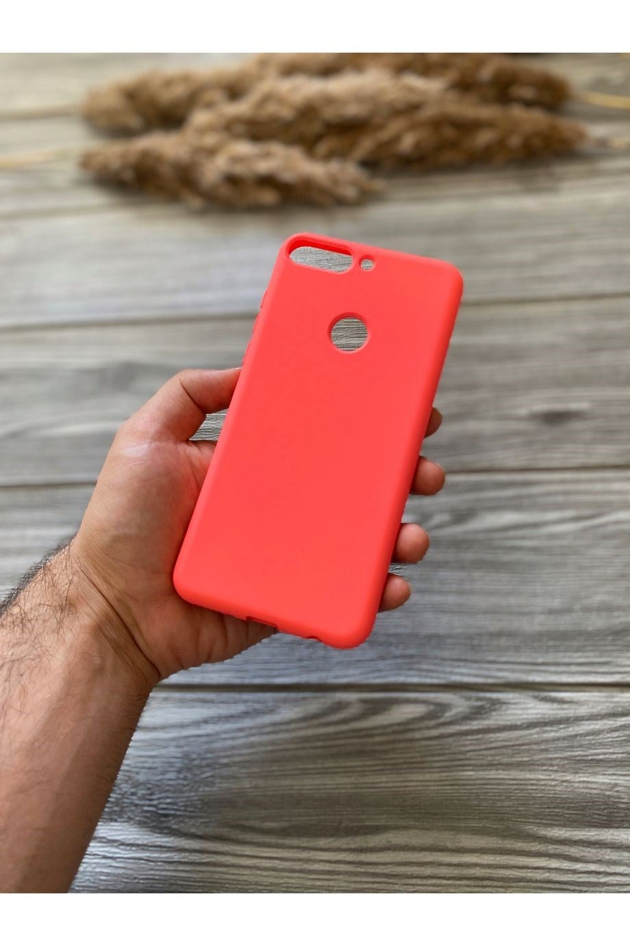 Huawei Y7 2018 Pembe Lansman Kılıf