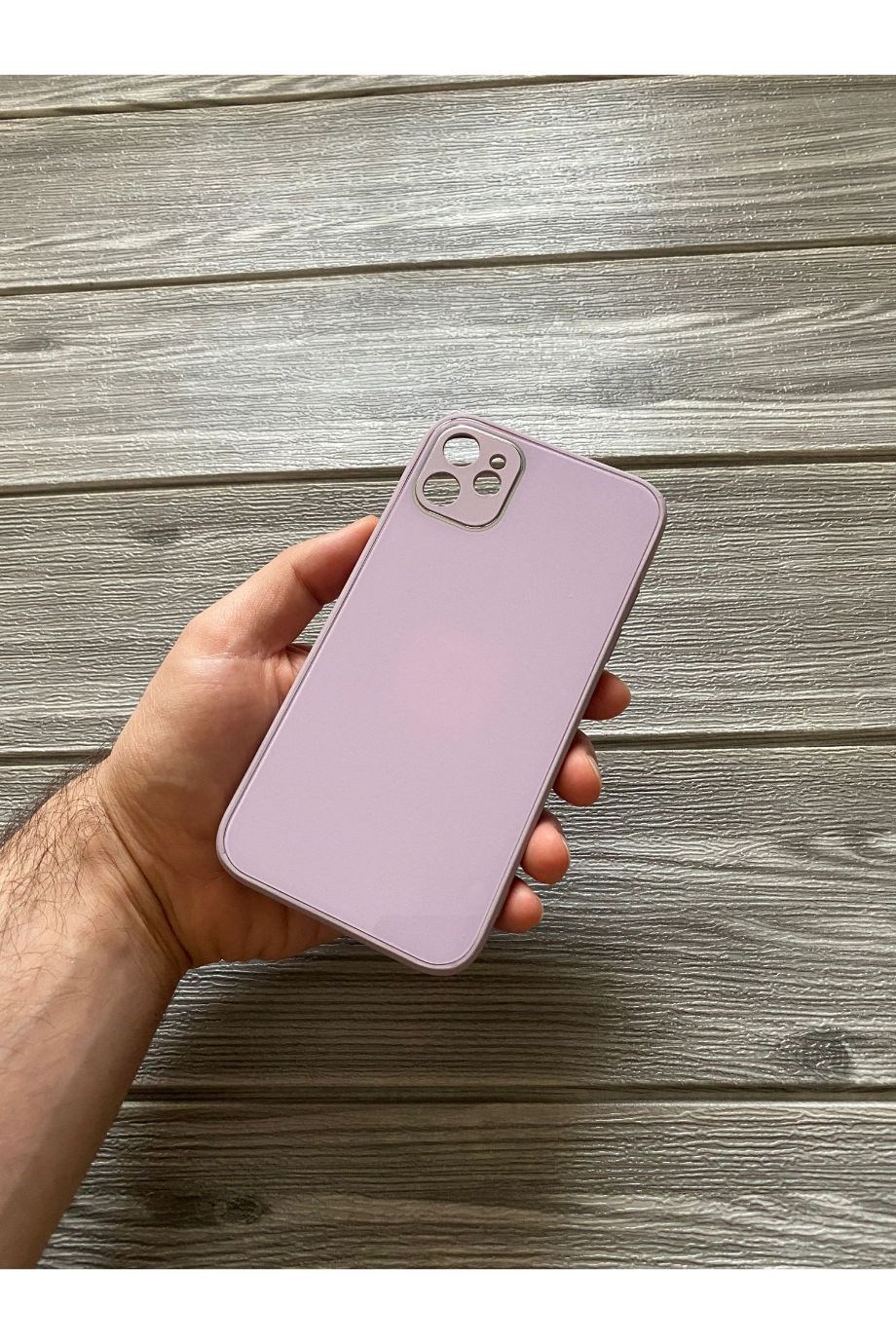 iPhone 11 Lila Kamera Korumalı Cam Kılıf