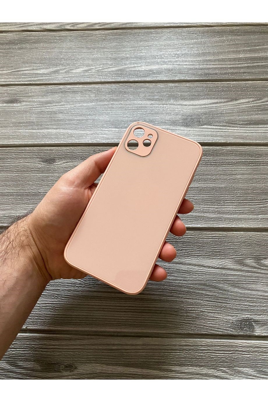 iPhone 11 Pudra Kamera Korumalı Cam Kılıf