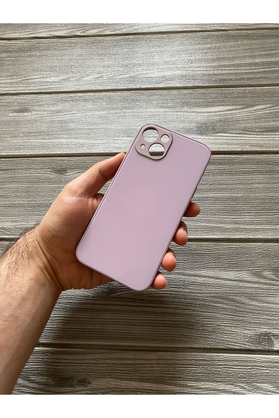 iPhone 13 Lila Kamera Korumalı Cam Kılıf