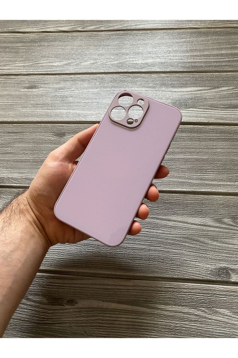 iPhone 13 Pro Max Lila Kamera Korumalı Cam Kılıf