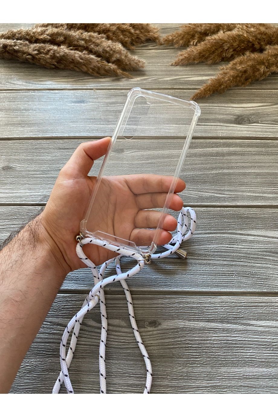 Mi Note 10 Lite İpli Şeffaf Kılıf