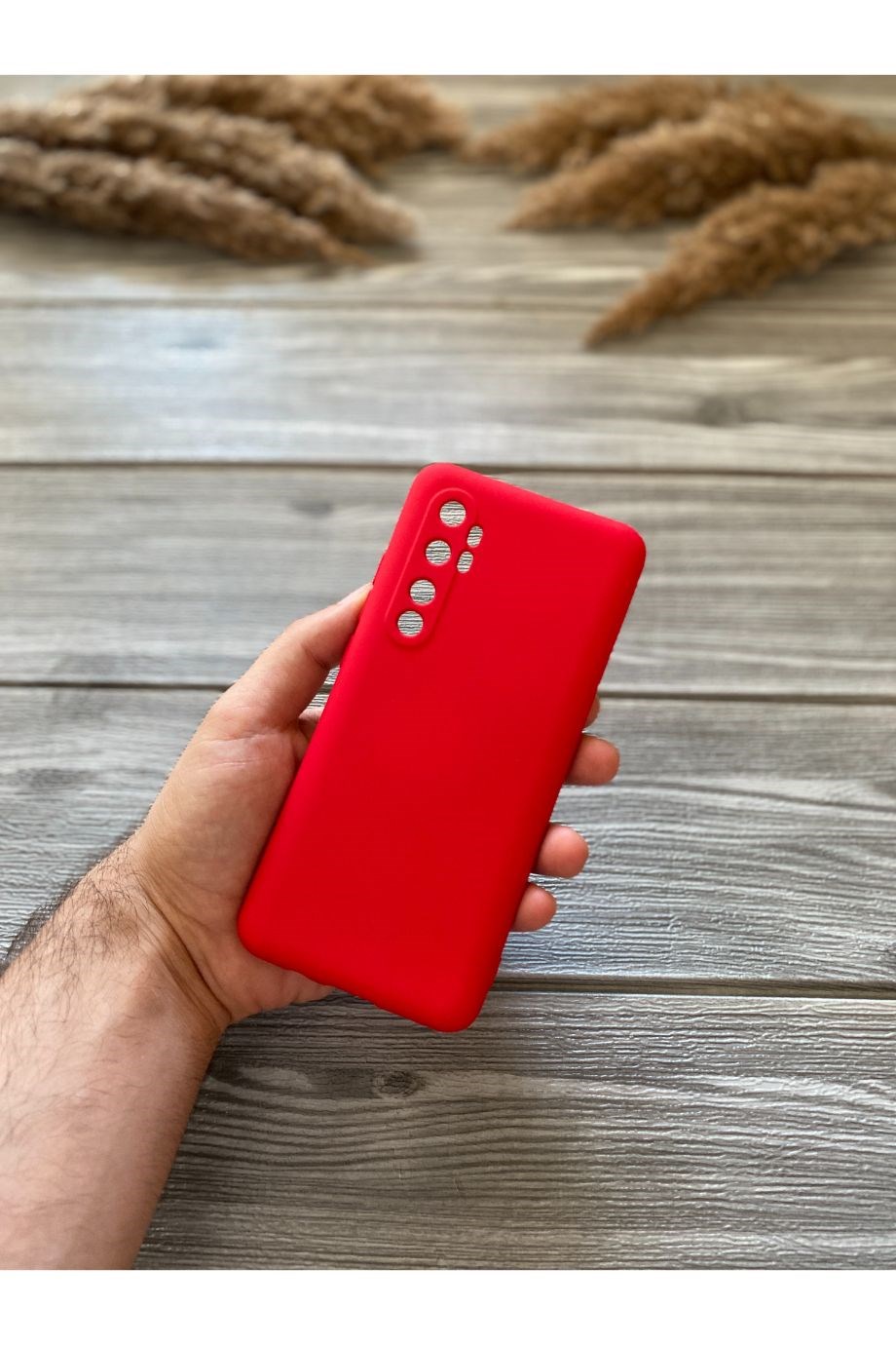 Mi Note 10 Lite Kırmızı Kamera Korumalı Lansman Kılıf