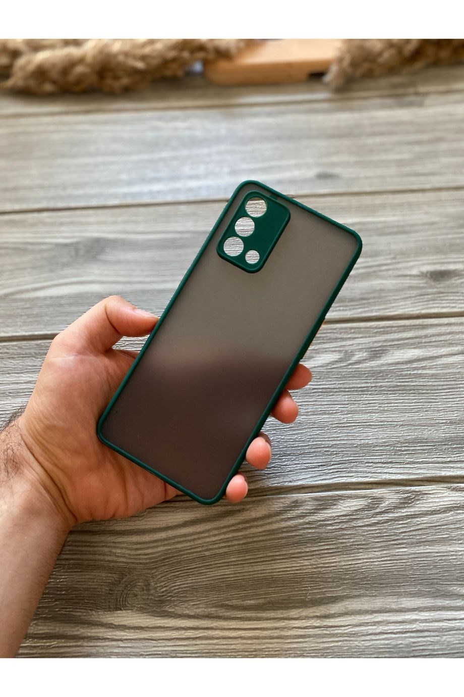 Oppo A74 Petrol Yeşili Kamera Korumalı Buzlu Mika Kılıf