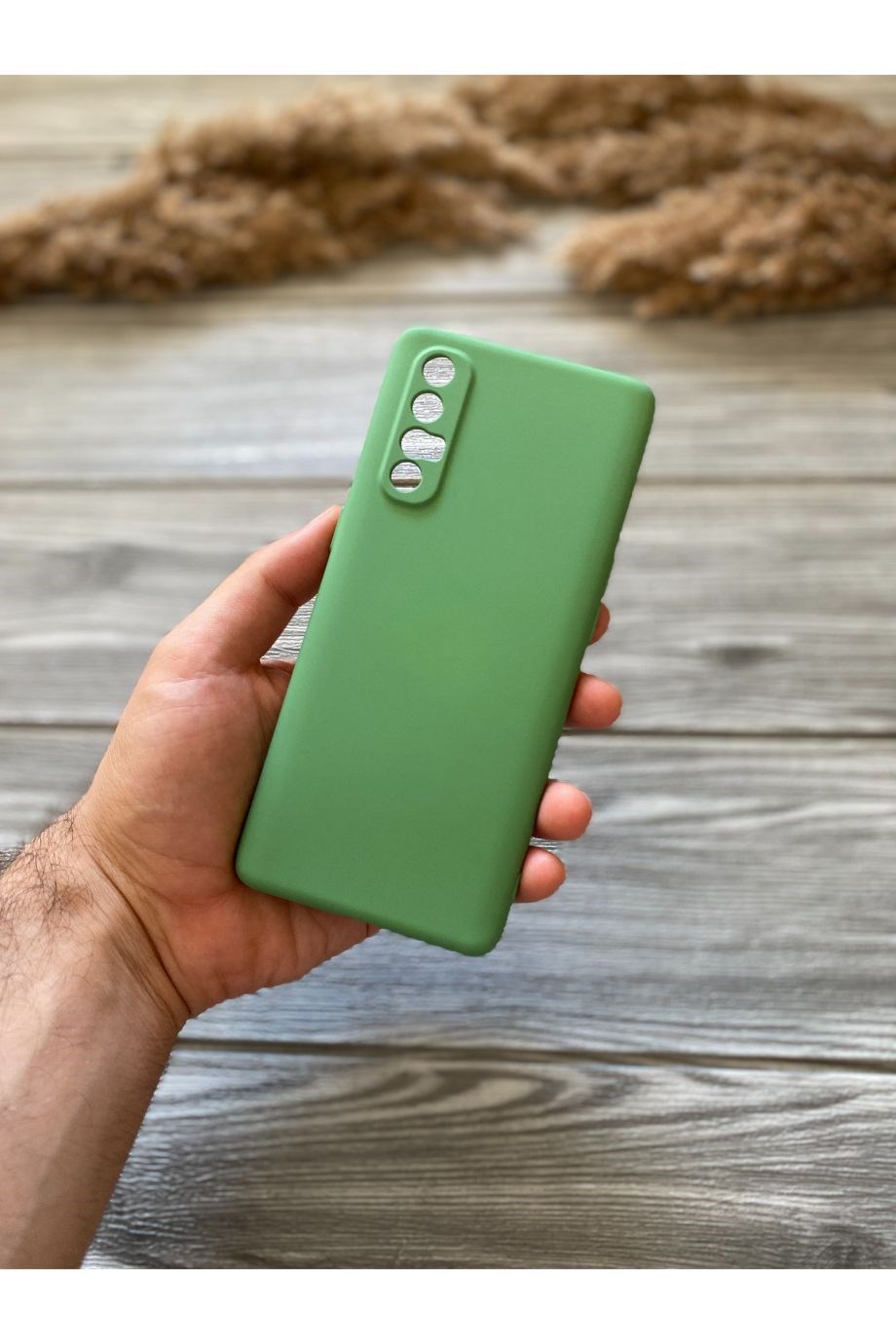 Oppo Reno 3 Pro Fıstık Yeşili Kamera Korumalı Lansman Kılıf