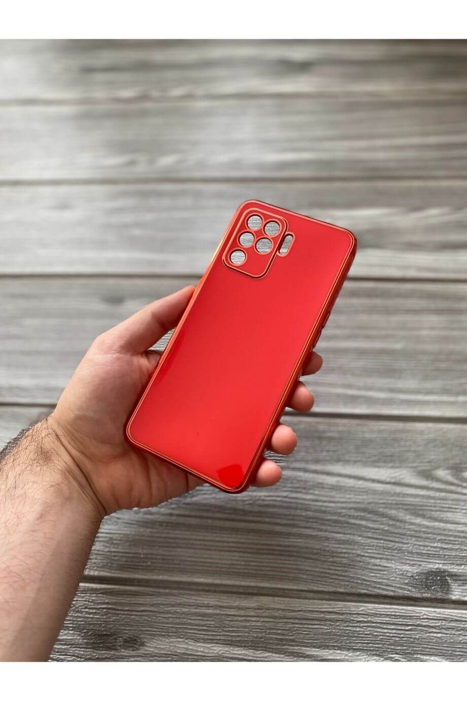 Oppo Reno 5 Lite Kırmızı Premium Silikon Kılıf