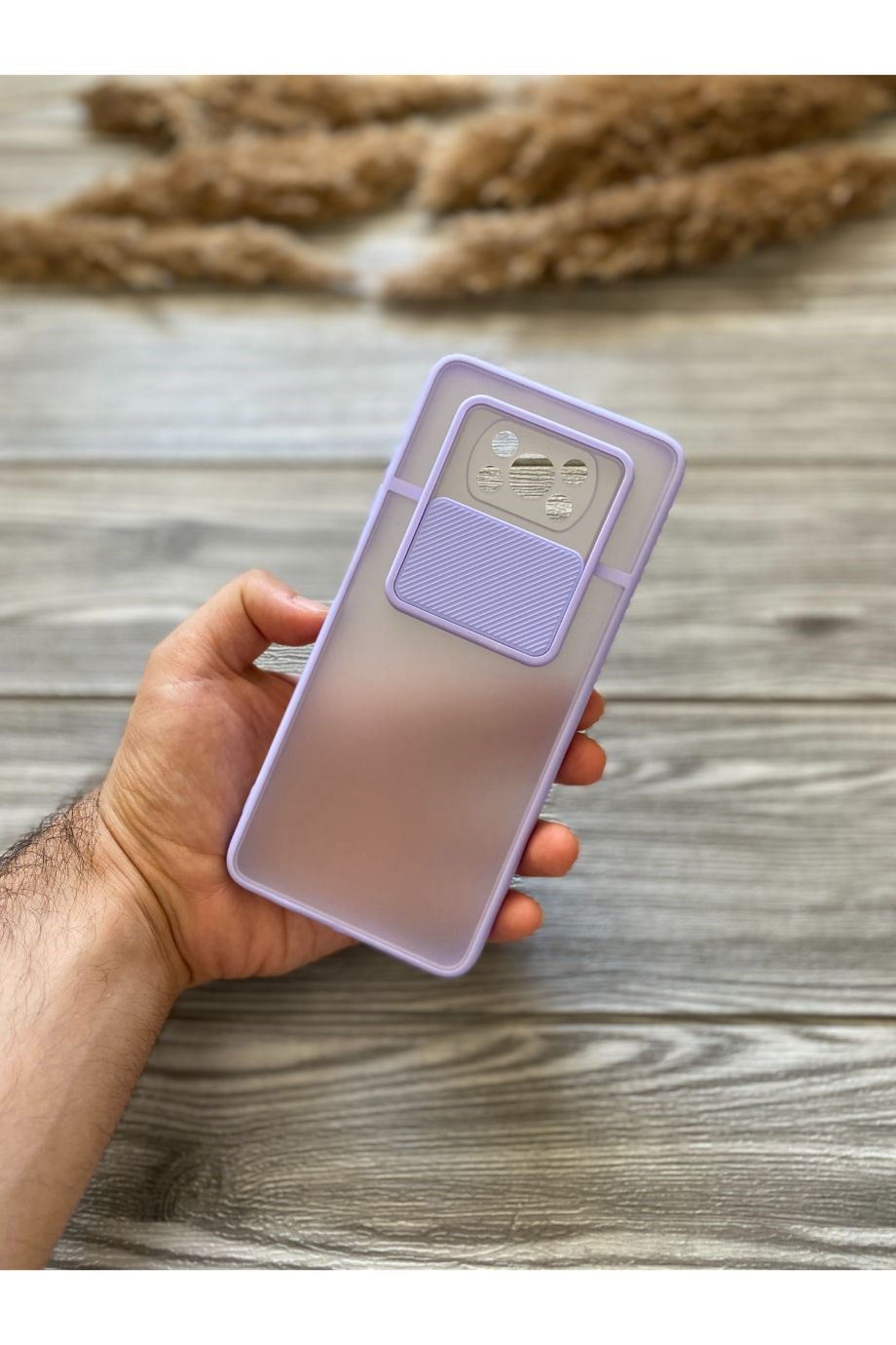 Poco X3 / X3 Nfc / X3 Pro Lila Kamera Sürgülü Kılıf