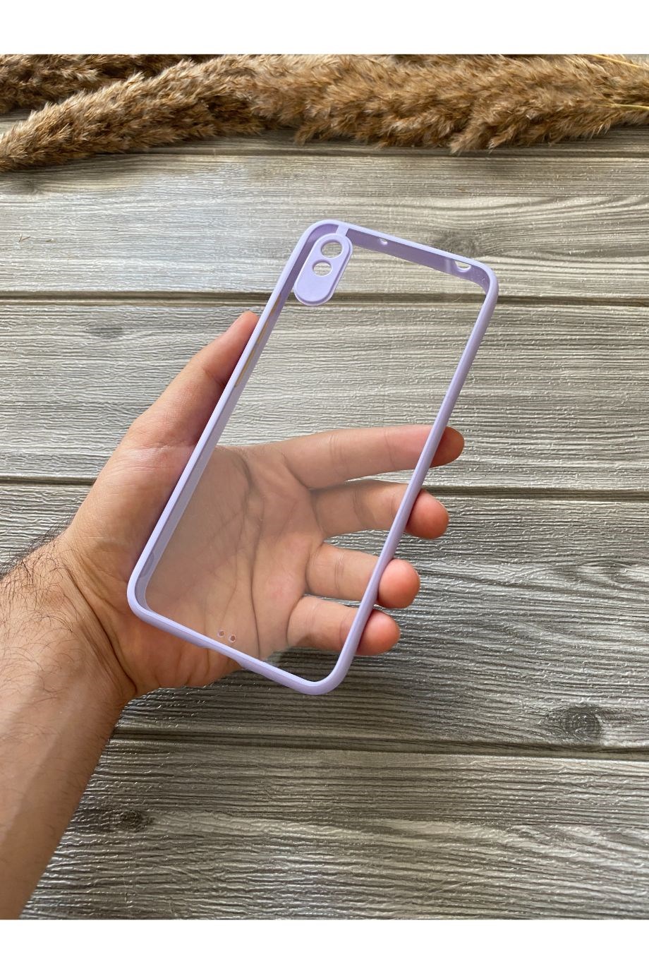 Redmi 9a Lila Şeffaf Mika Kılıf