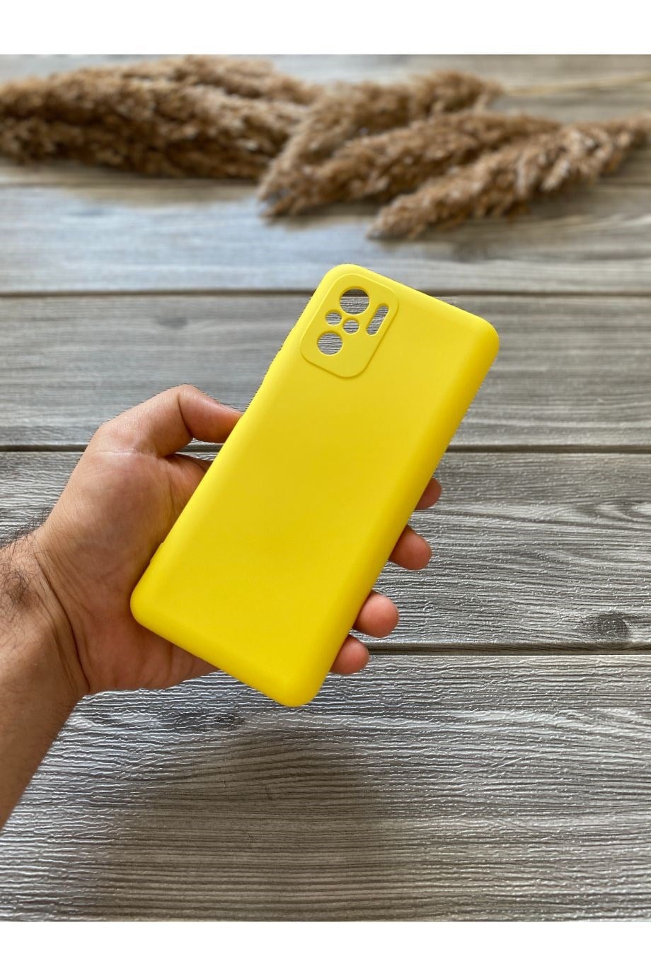Redmi Note 10 Sarı Kamera Korumalı Lansman Kılıf