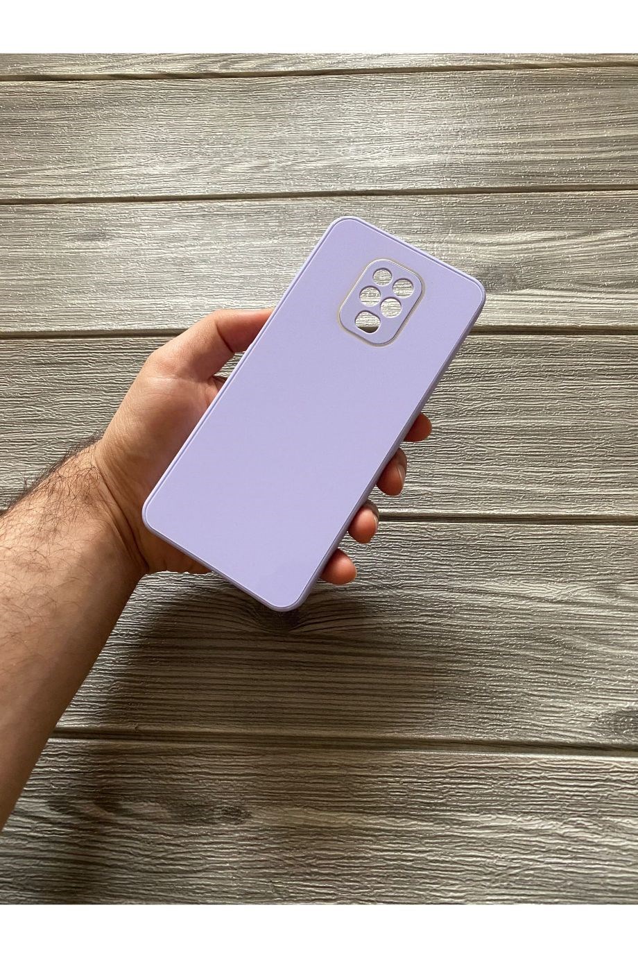 Redmi Note 9 Pro / 9s Lila Kamera Korumalı Cam Kılıf