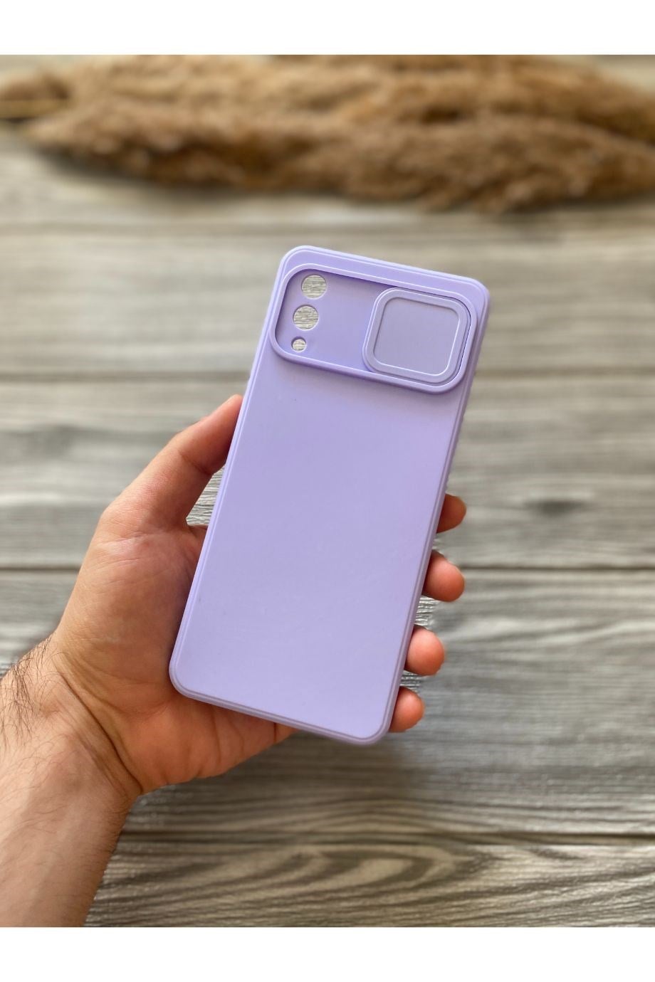 Samsung A02 Lila Kamera Sürgülü Silikon Kılıf