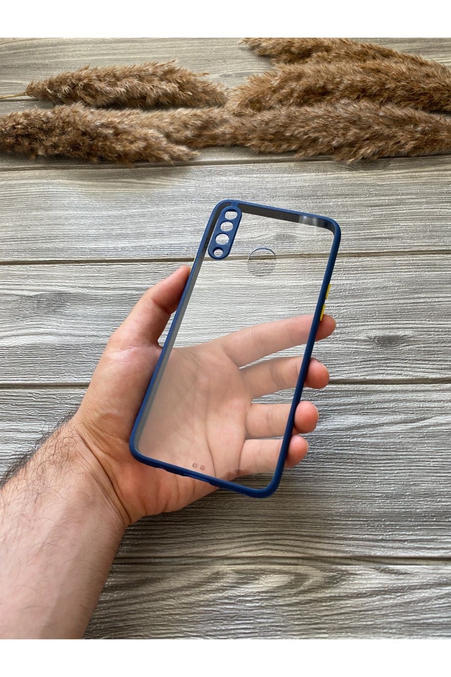 Samsung A20s Lacivert Şeffaf Mika Kılıf