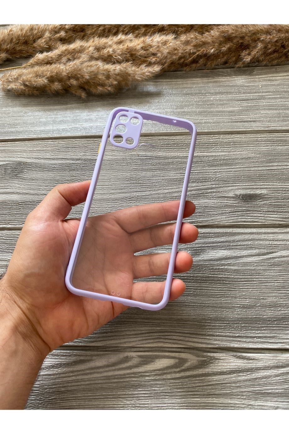 Samsung M31 Lila Şeffaf Mika Kılıf