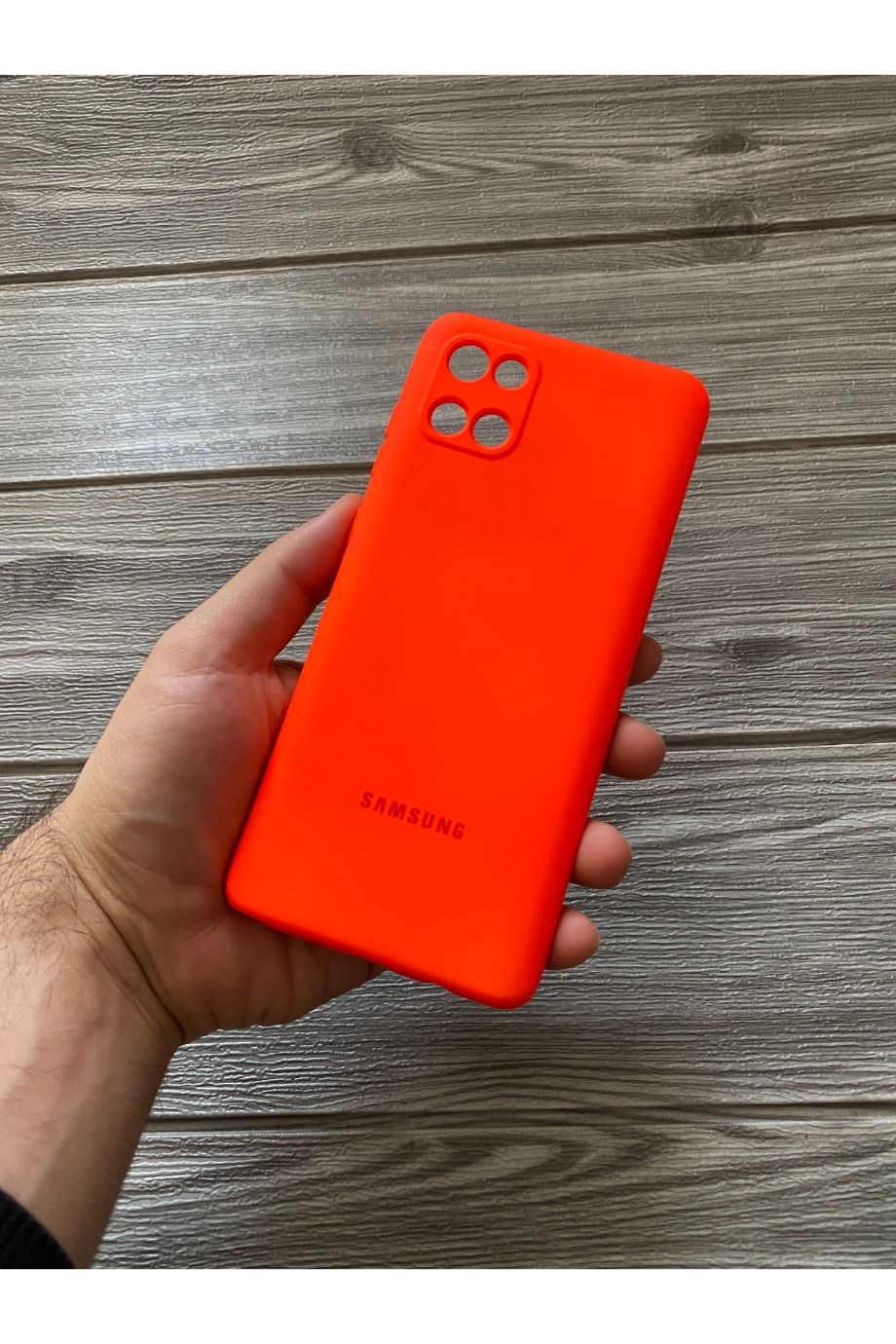 Samsung Note 10 Lite Kamera Korumalı Logolu Lansman Turuncu