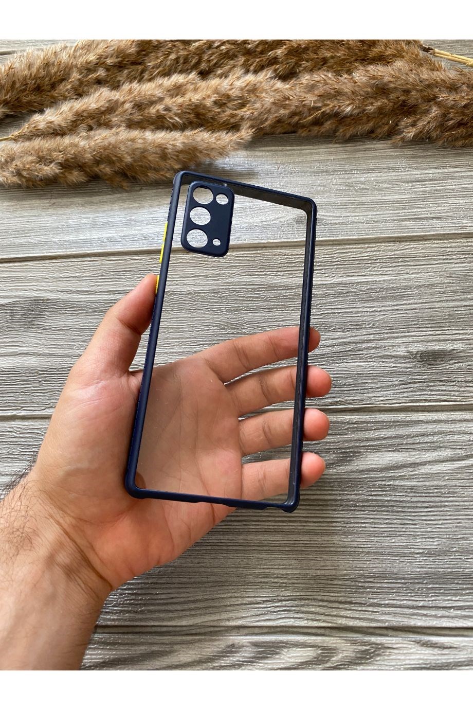 Samsung Note 20 Lacivert Şeffaf Mika Kılıf