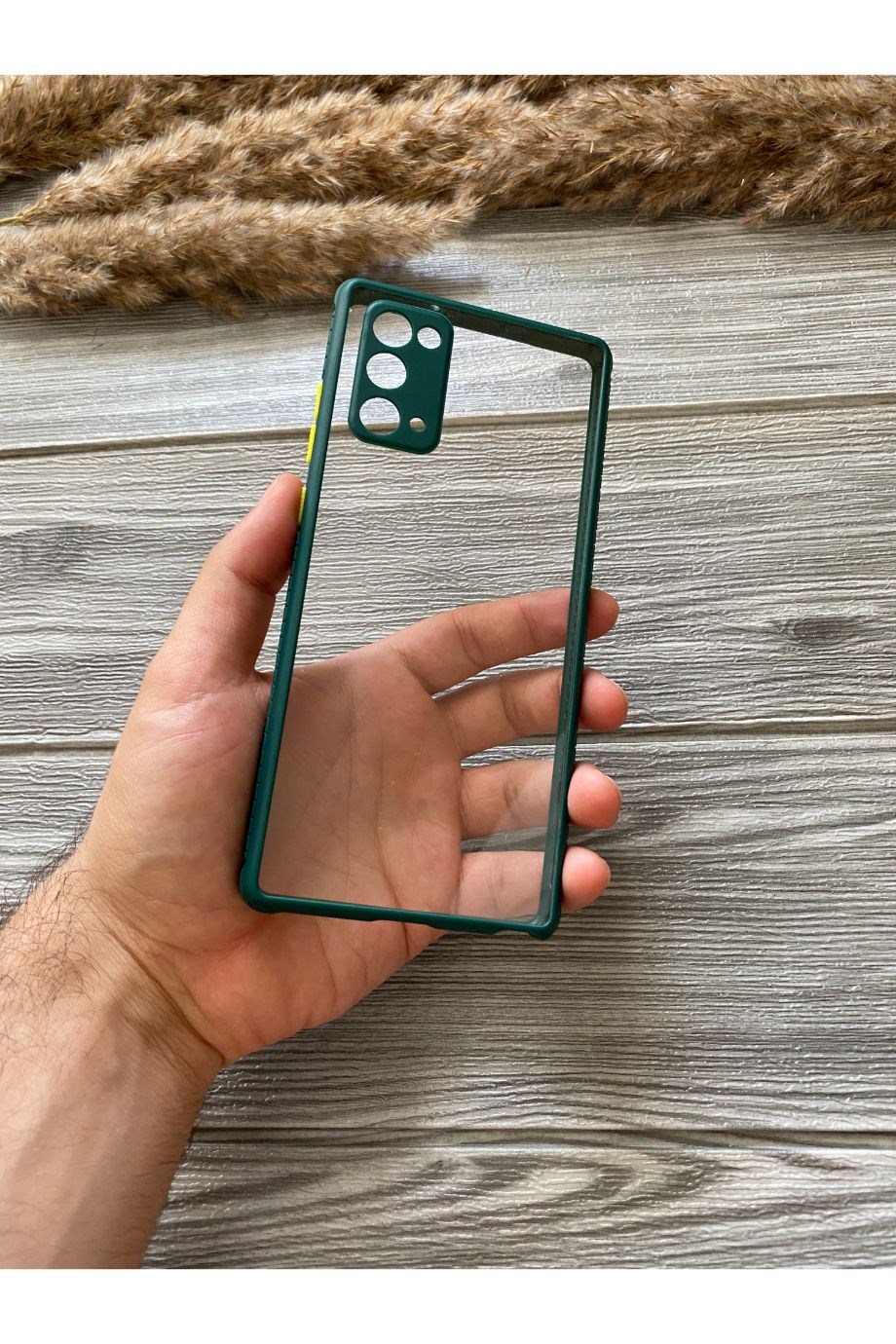 Samsung Note 20 Petrol Yeşili Şeffaf Mika Kılıf