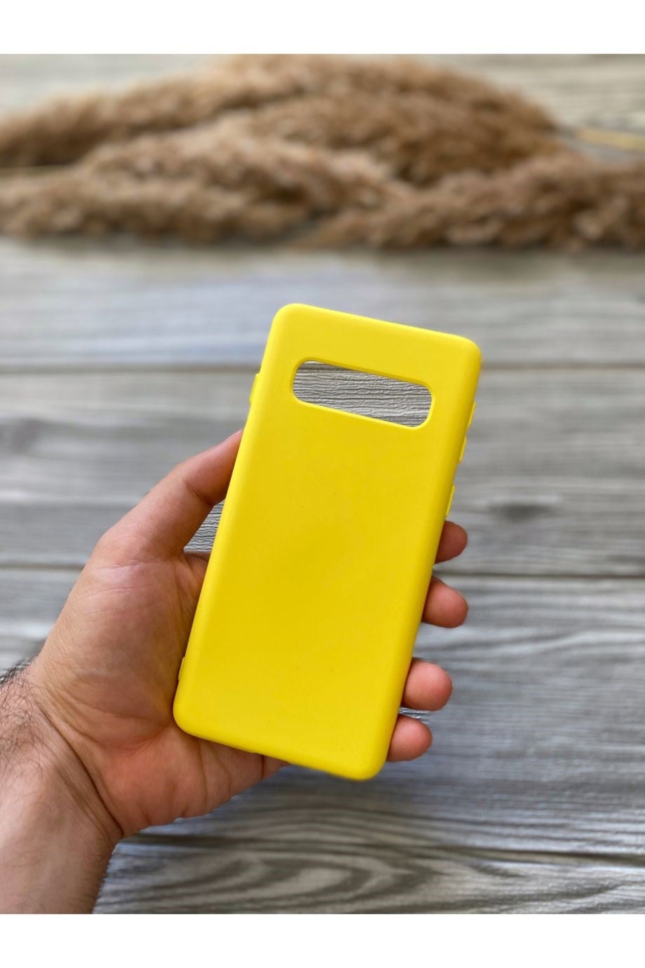Samsung S10 Sarı Lansman Kılıf