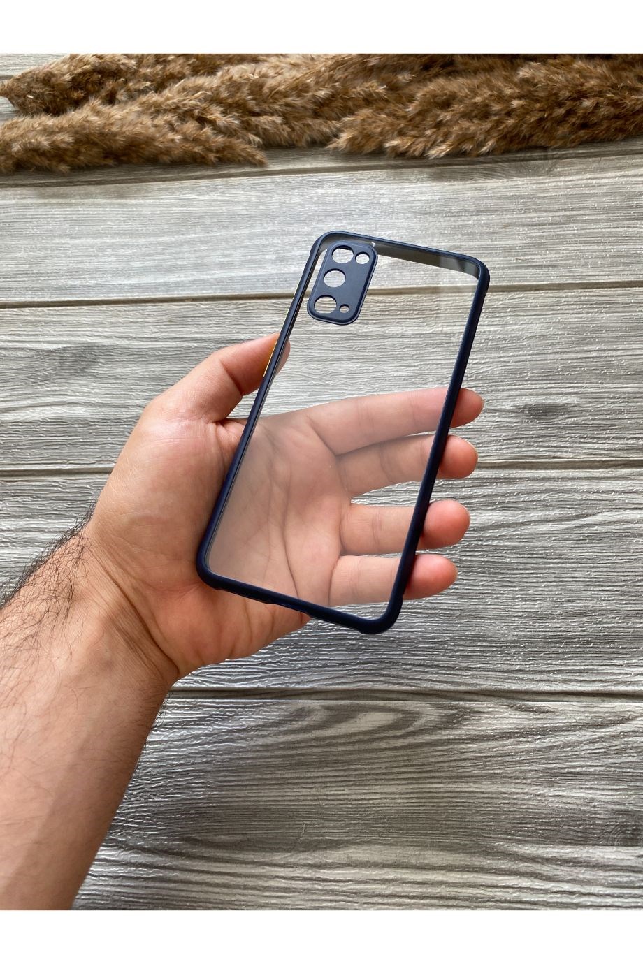 Samsung S20 Lacivert Şeffaf Mika Kılıf