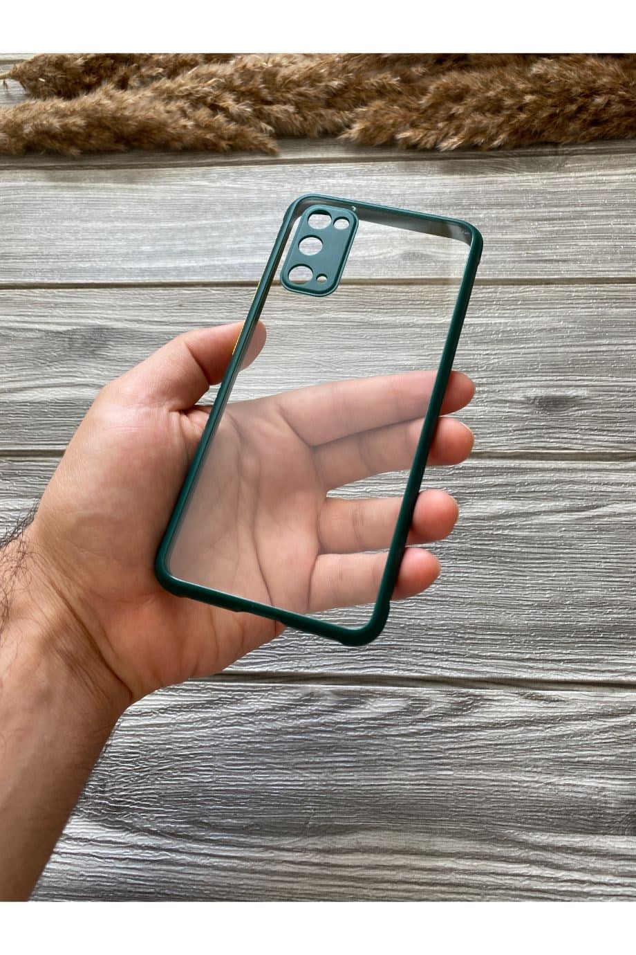 Samsung S20 Petrol Yeşili Şeffaf Mika Kılıf