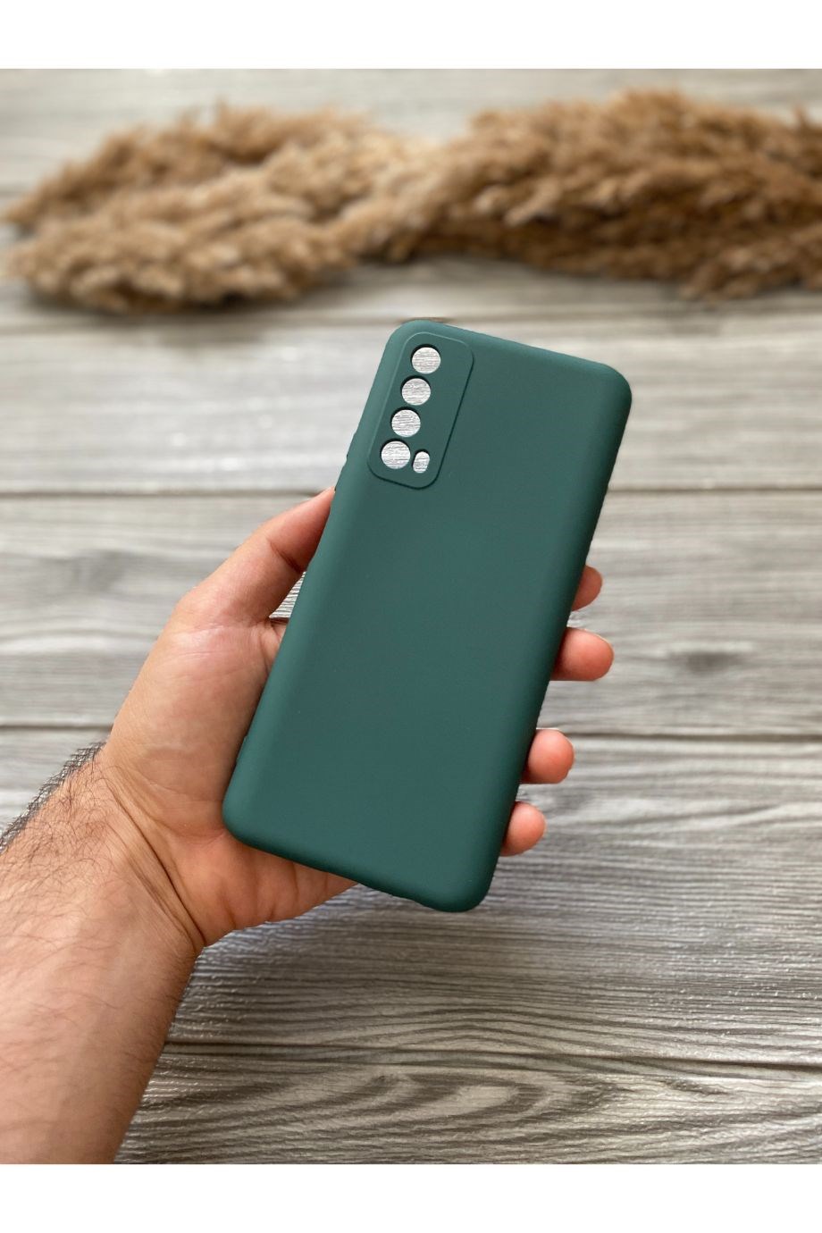 Huawei P Smart 2021 Petrol Yeşili Kamera Korumalı Lansman Kılıf