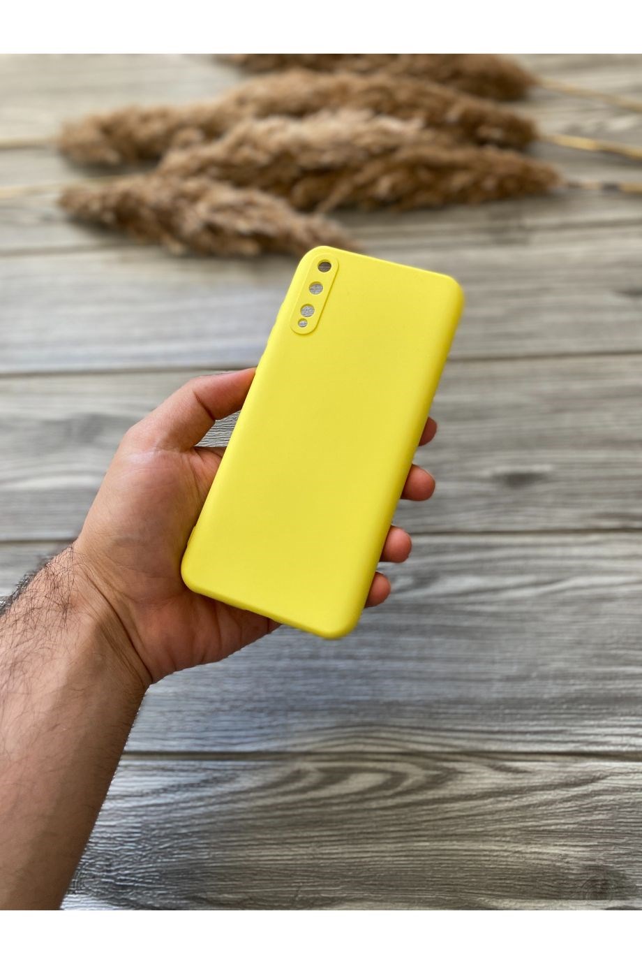Huawei P Smart S Sarı Kamera Korumalı Lansman Kılıf | kilifmax.com