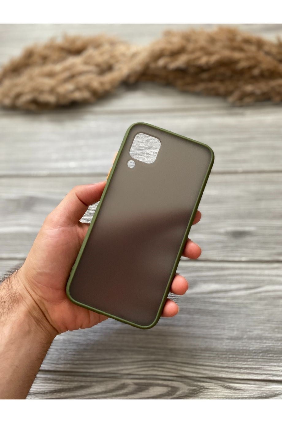 Huawei P40 Lite Haki Yeşili Buzlu Mika Kılıf