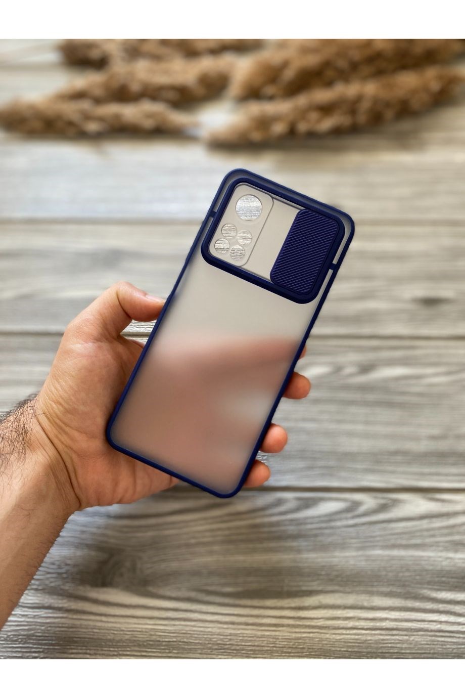 Mi 10T / Mi 10T Pro Lacivert Kamera Sürgülü Kılıf