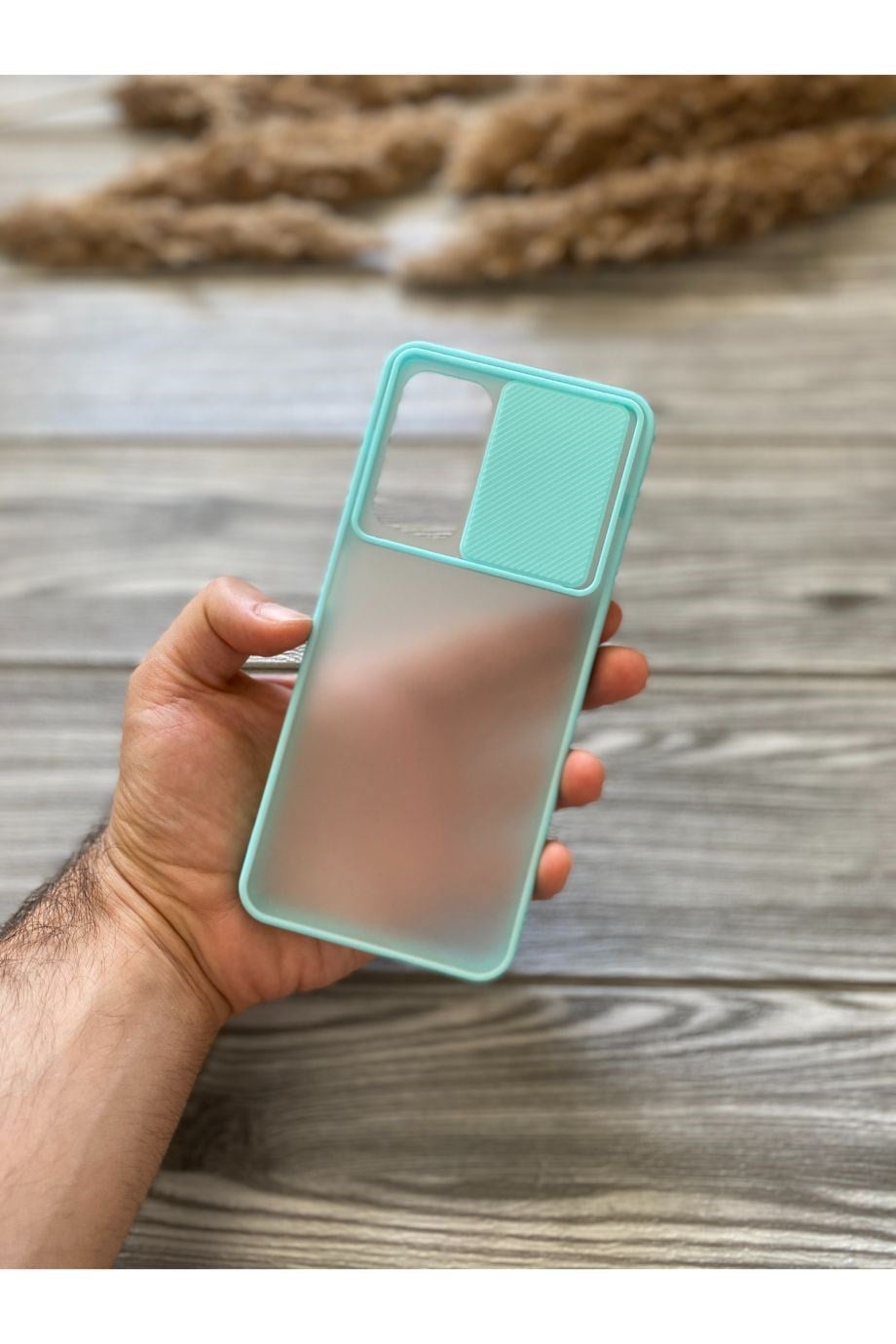 Mi 10T / Mi 10T Pro Turkuaz Kamera Sürgülü Kılıf