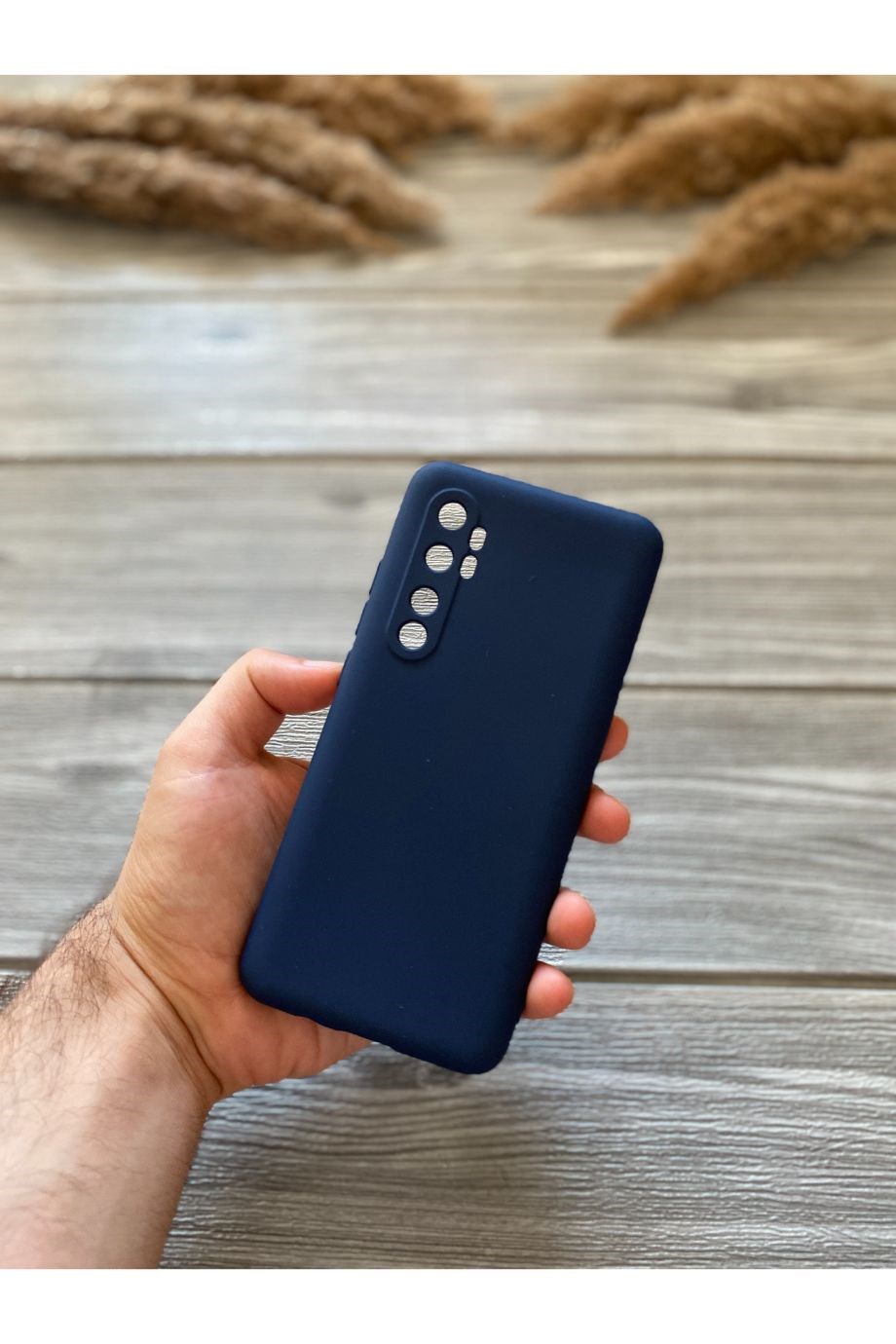 Mi Note 10 Lite Koyu Mavi Kamera Korumalı Lansman Kılıf