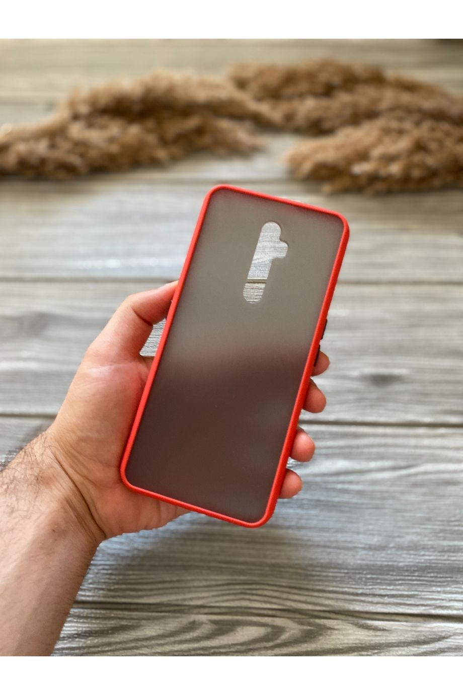 Oppo Reno 2z Kırmızı Buzlu Mika Kılıf