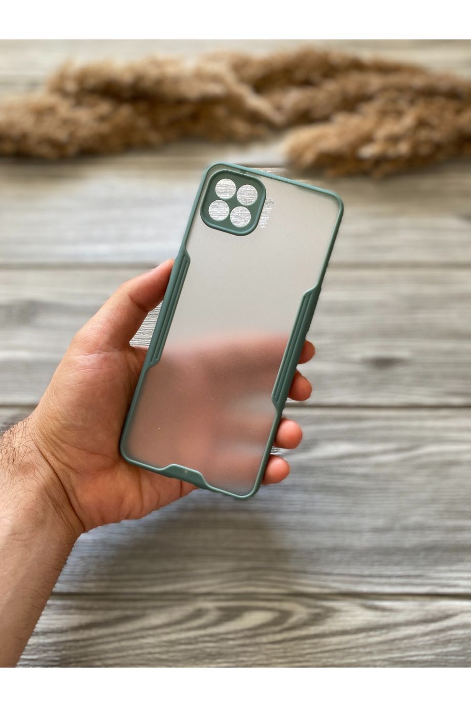 Oppo Reno 4 Lite Petrol Yeşili Buzlu Silikon Kılıf