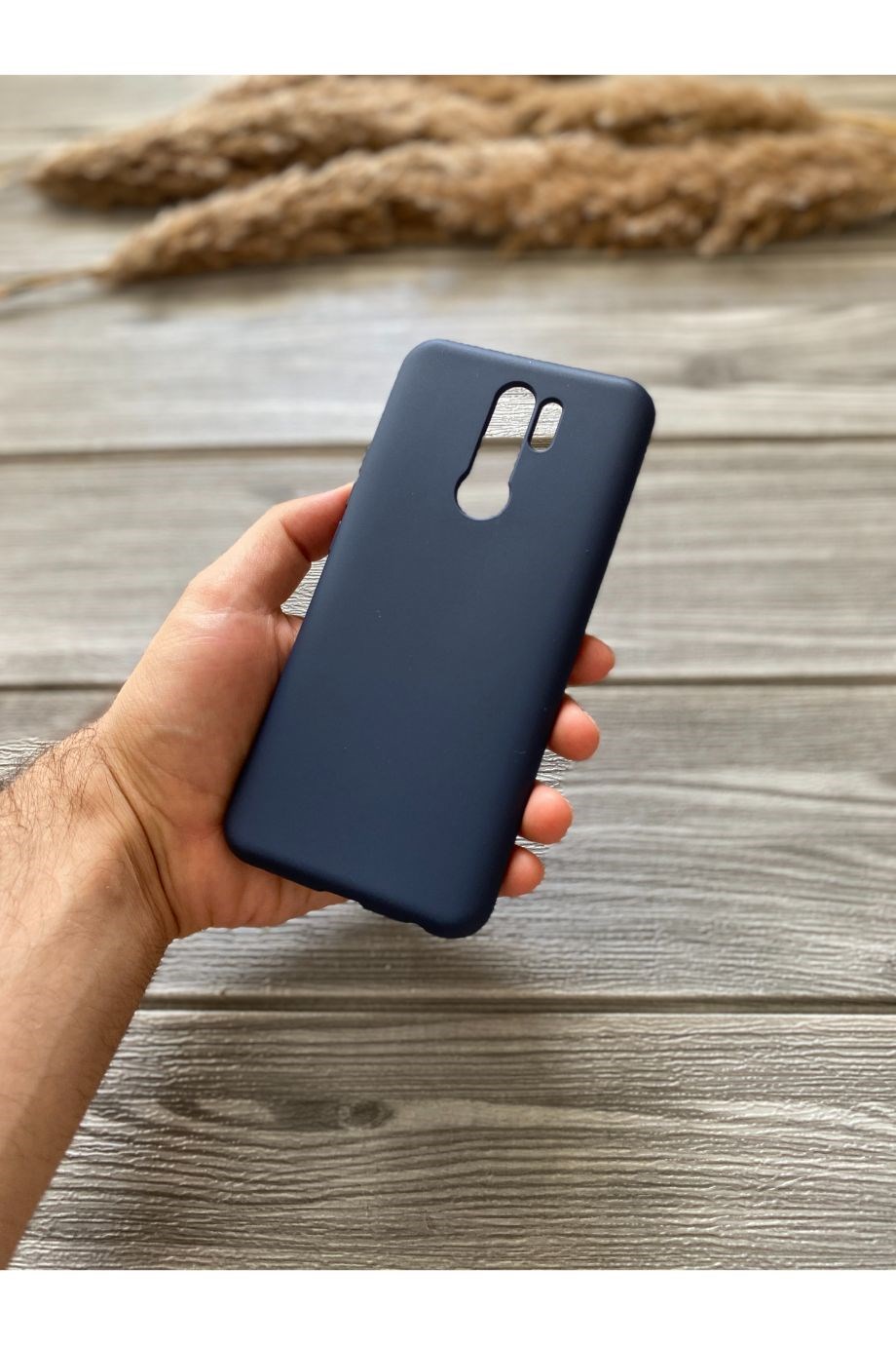 Redmi 9 Koyu Mavi Lansman Kılıf