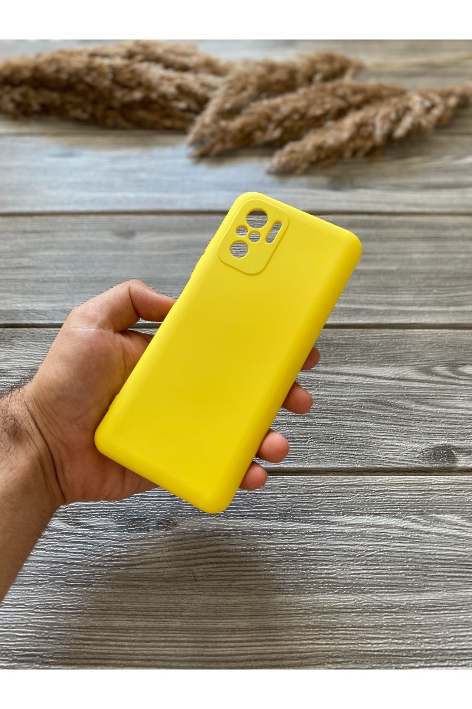 Redmi Note 10 Sarı Kamera Korumalı Lansman Kılıf