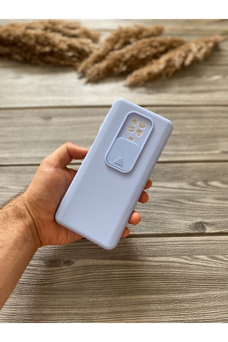 Redmi Note 9 Pro / 9s Bebe Mavisi Kamera Sürgülü Silikon Kılıf