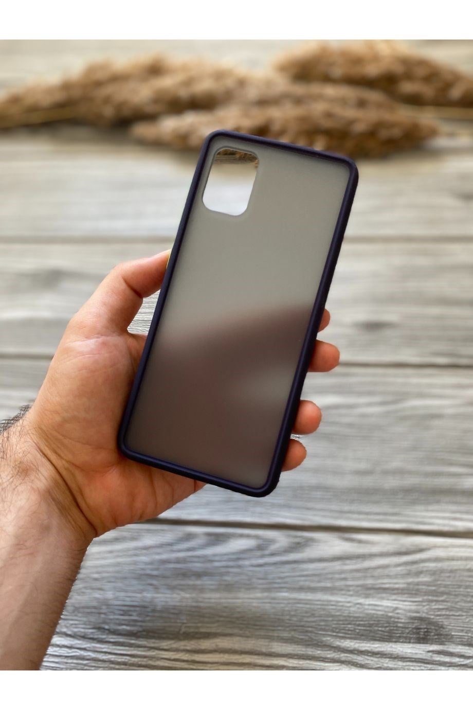 Samsung A31 Lacivert Buzlu Mika Kılıf