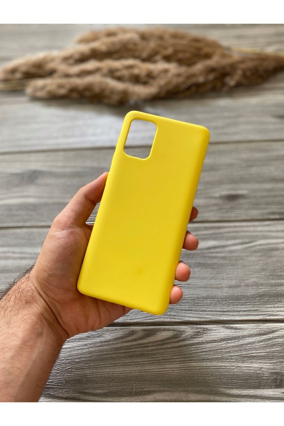 Samsung A71 Sarı Lansman Kılıf