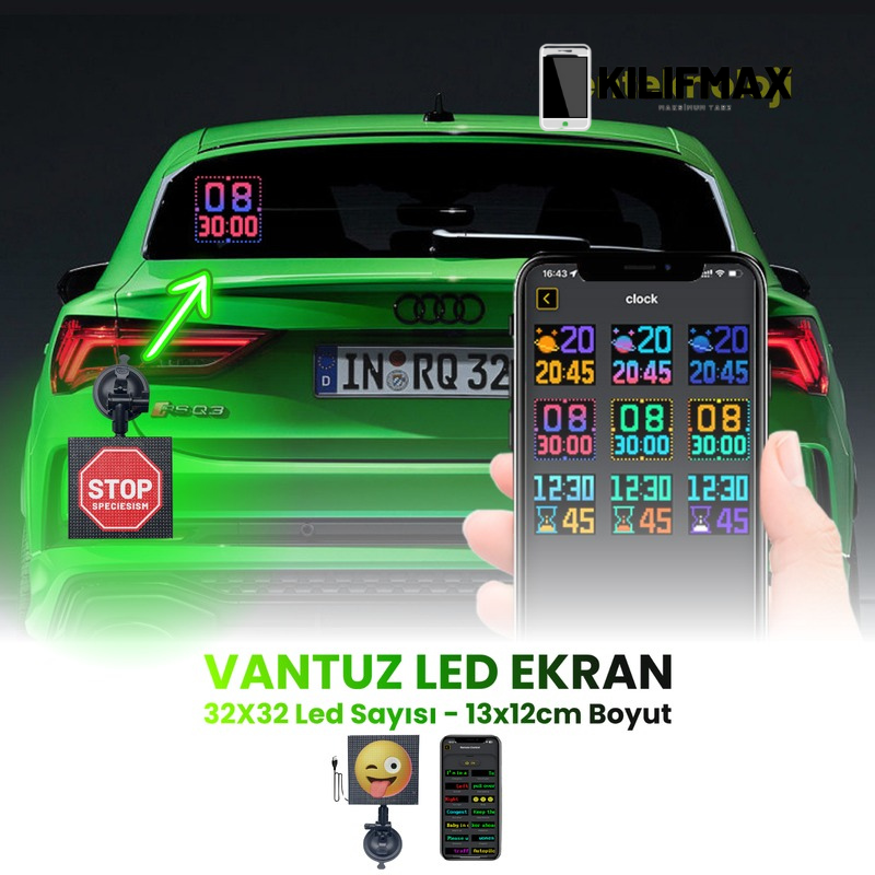 Vantuz Led Ekran (13x12cm)